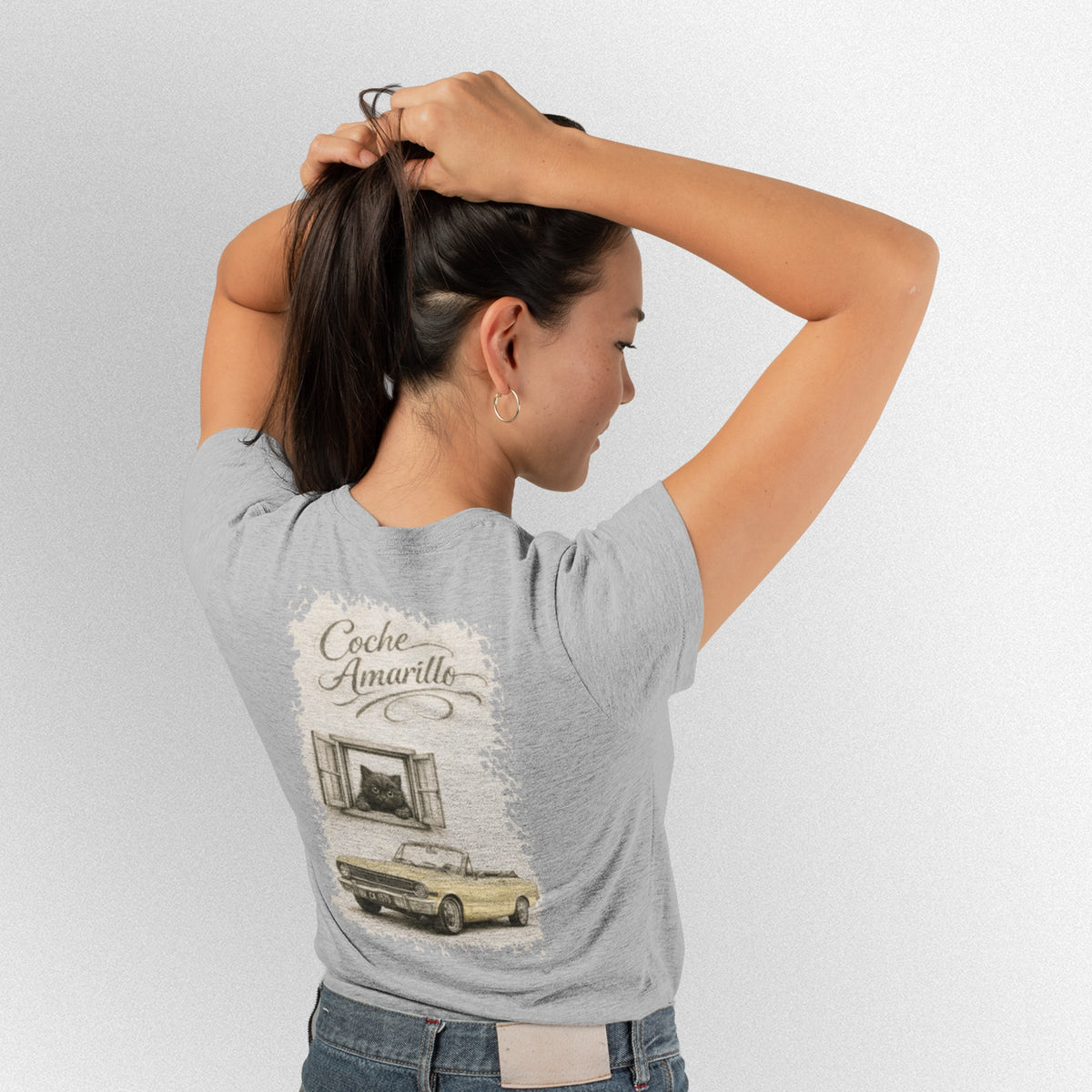Playera Gato Ventana