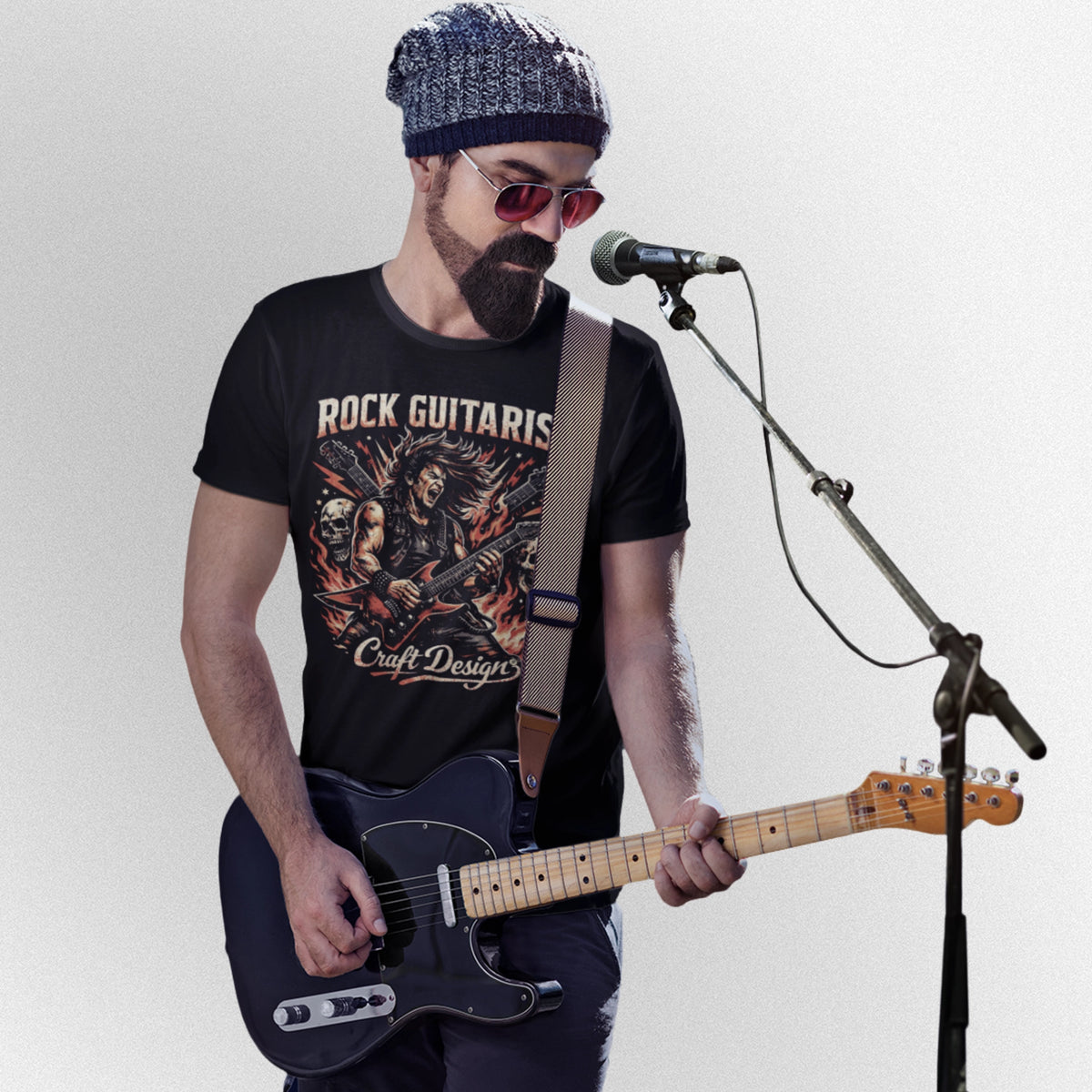 PlayeraGuitarist Rock Star