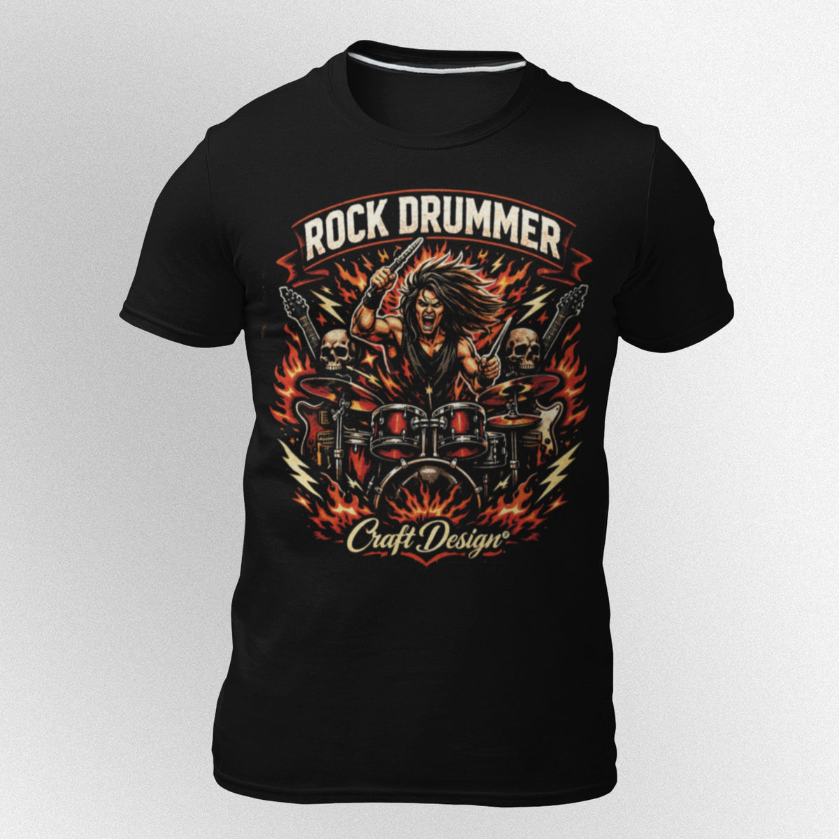 PlayeraDrummer Rock Star