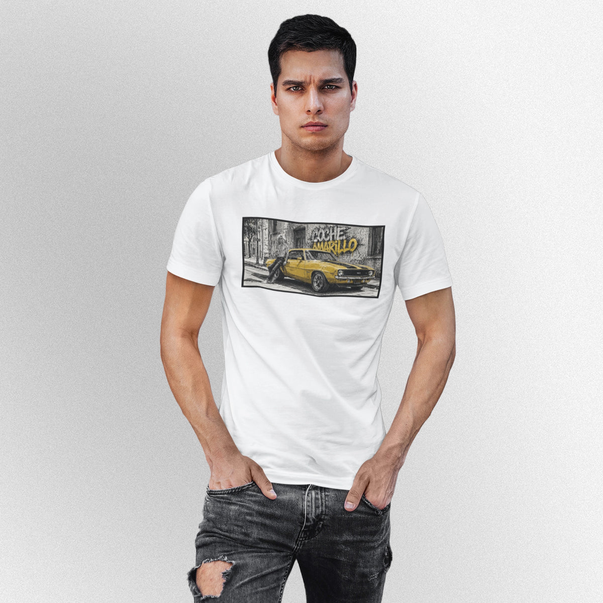 Playera Coche Amarillo Chico